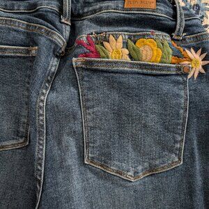 Judy Blue Flower Jeans 16 W